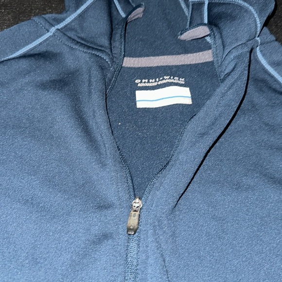 Columbia Teal Hooded Pullover with Half-Zip size medium - Picture 3 of 8